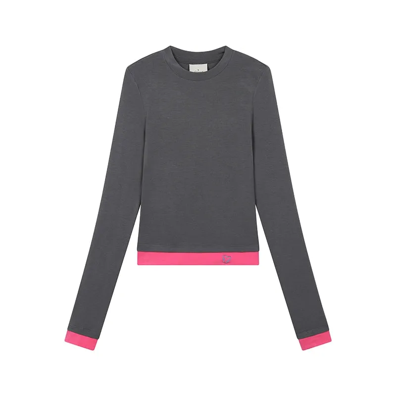 Achihara Contrast-Colored Base-Layer Long sleeved T-shirt