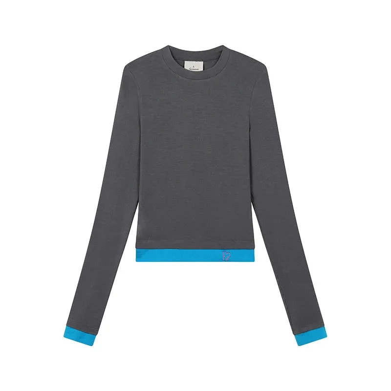 Achihara Contrast-Colored Base-Layer Long sleeved T-shirt