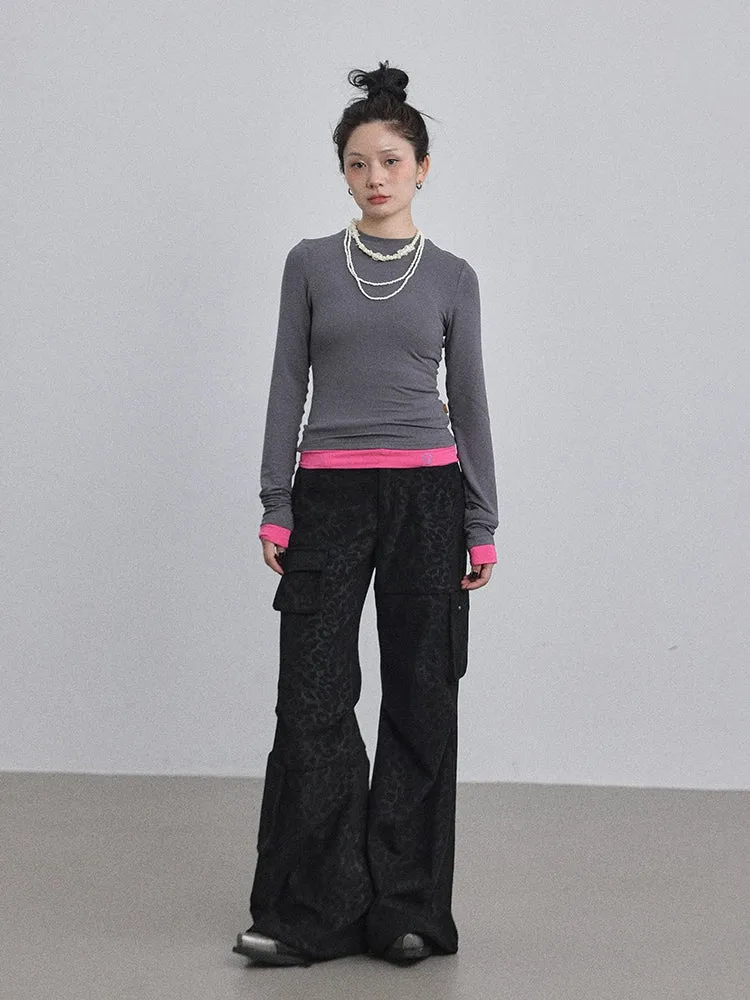 Achihara Contrast-Colored Base-Layer Long sleeved T-shirt