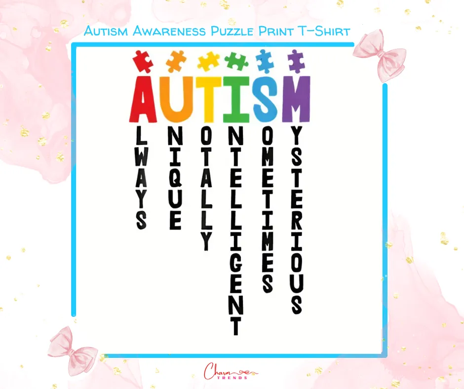 Autism Awareness Puzzle Print T-Shirt