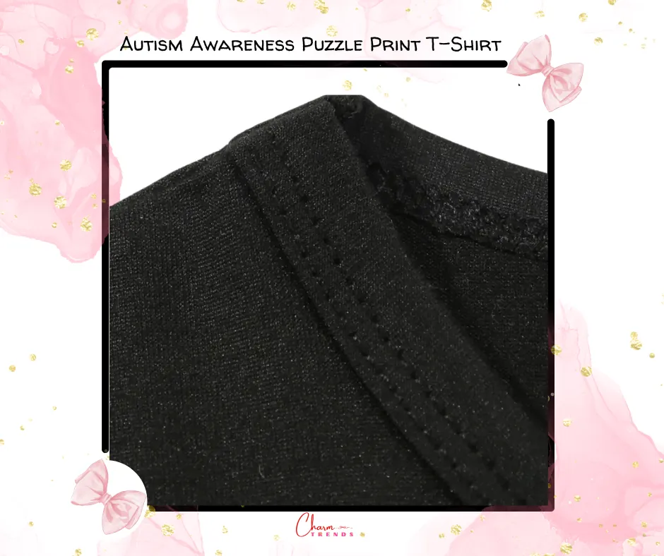 Autism Awareness Puzzle Print T-Shirt