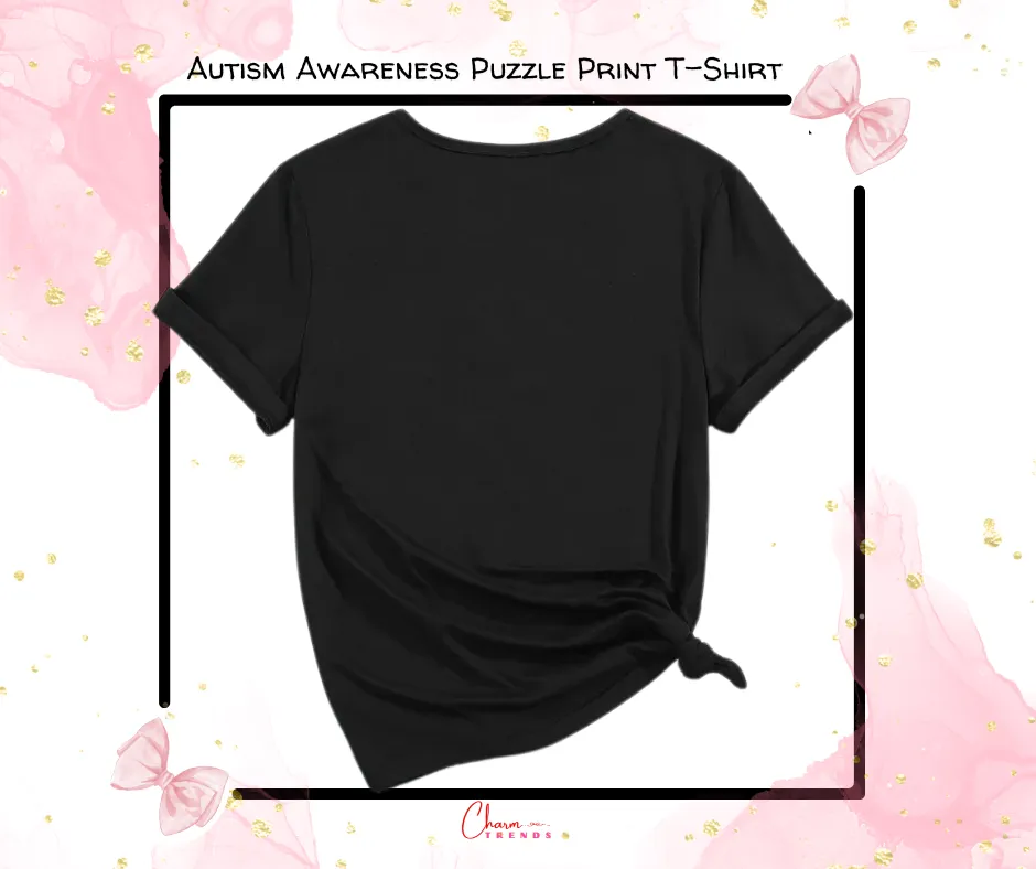 Autism Awareness Puzzle Print T-Shirt