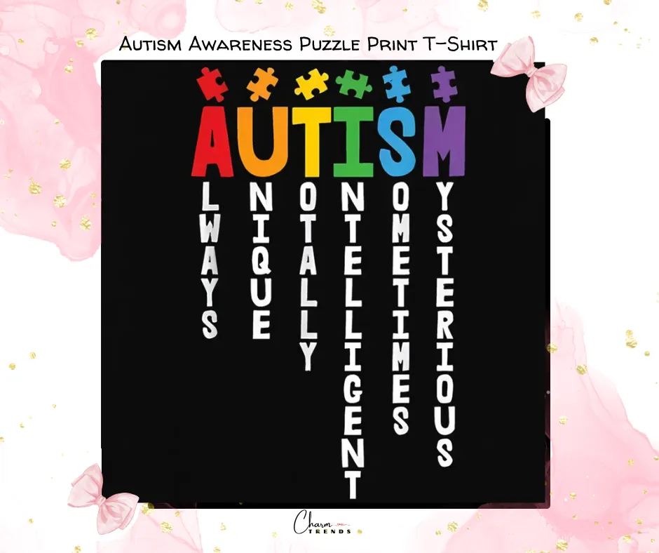 Autism Awareness Puzzle Print T-Shirt
