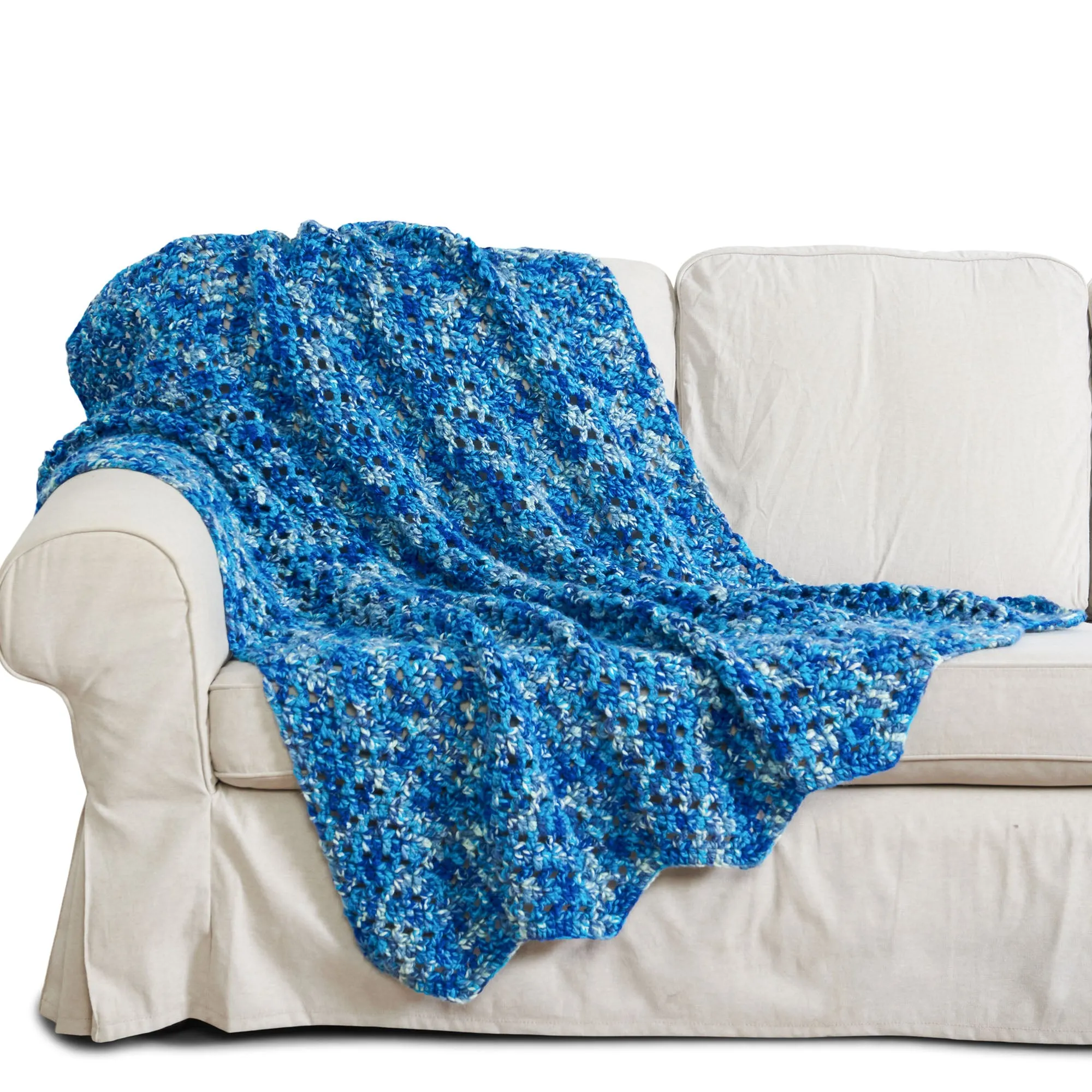 Bernat Spark Cozy Crochet Ripple Blanket