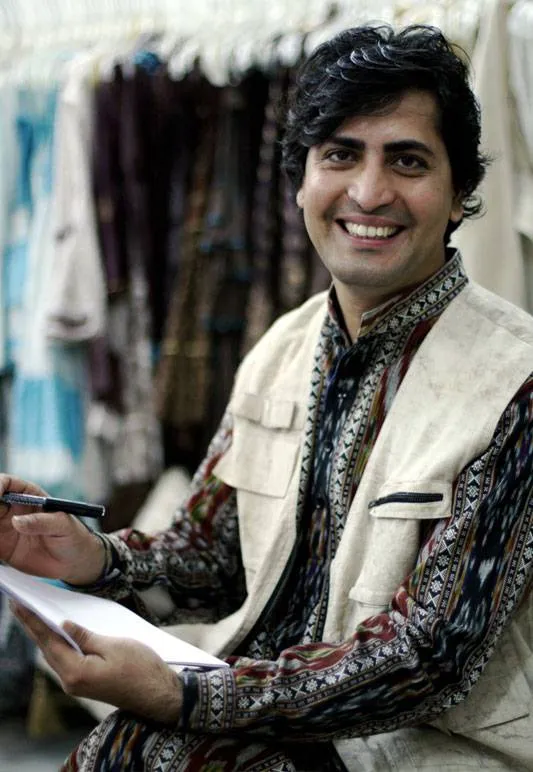 Block-Printed Leaf and Floral-Motif Beaded Shawl - Chocolate Fantasy