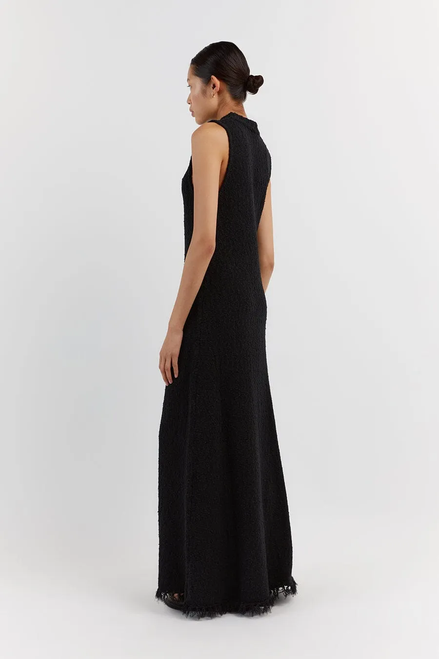 DAKOTA BLACK HIGH NECK MAXI DRESS
