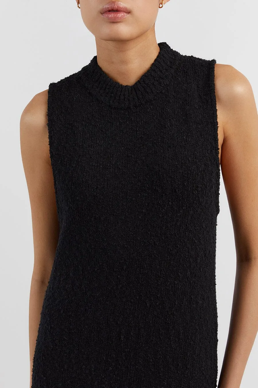 DAKOTA BLACK HIGH NECK MAXI DRESS