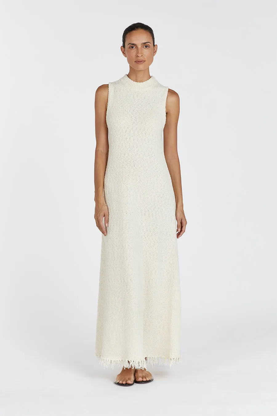 DAKOTA NATURAL HIGH NECK MAXI DRESS