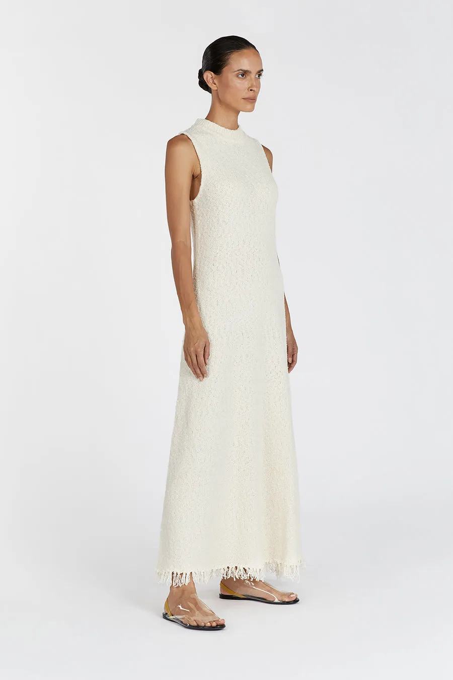 DAKOTA NATURAL HIGH NECK MAXI DRESS