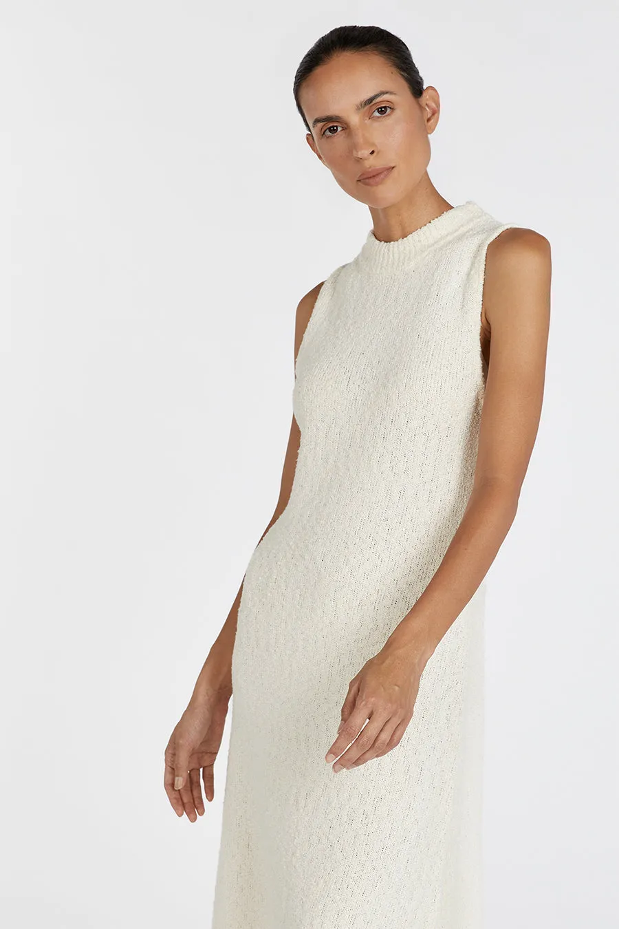 DAKOTA NATURAL HIGH NECK MAXI DRESS