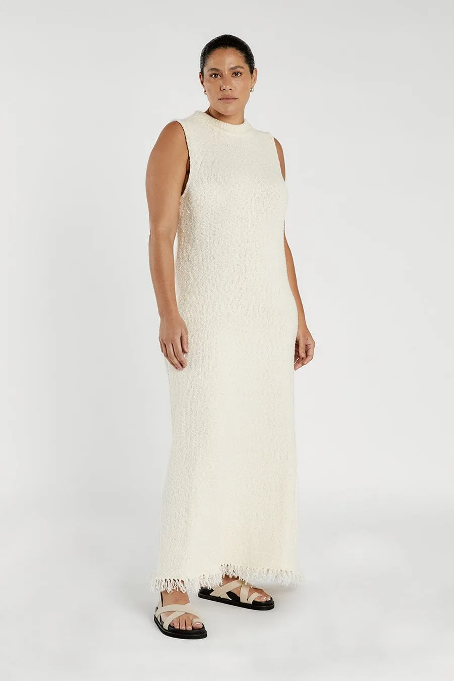 DAKOTA NATURAL HIGH NECK MAXI DRESS
