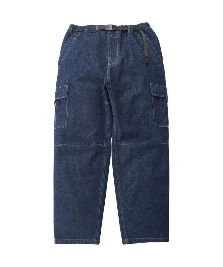Denim loose cargo pants