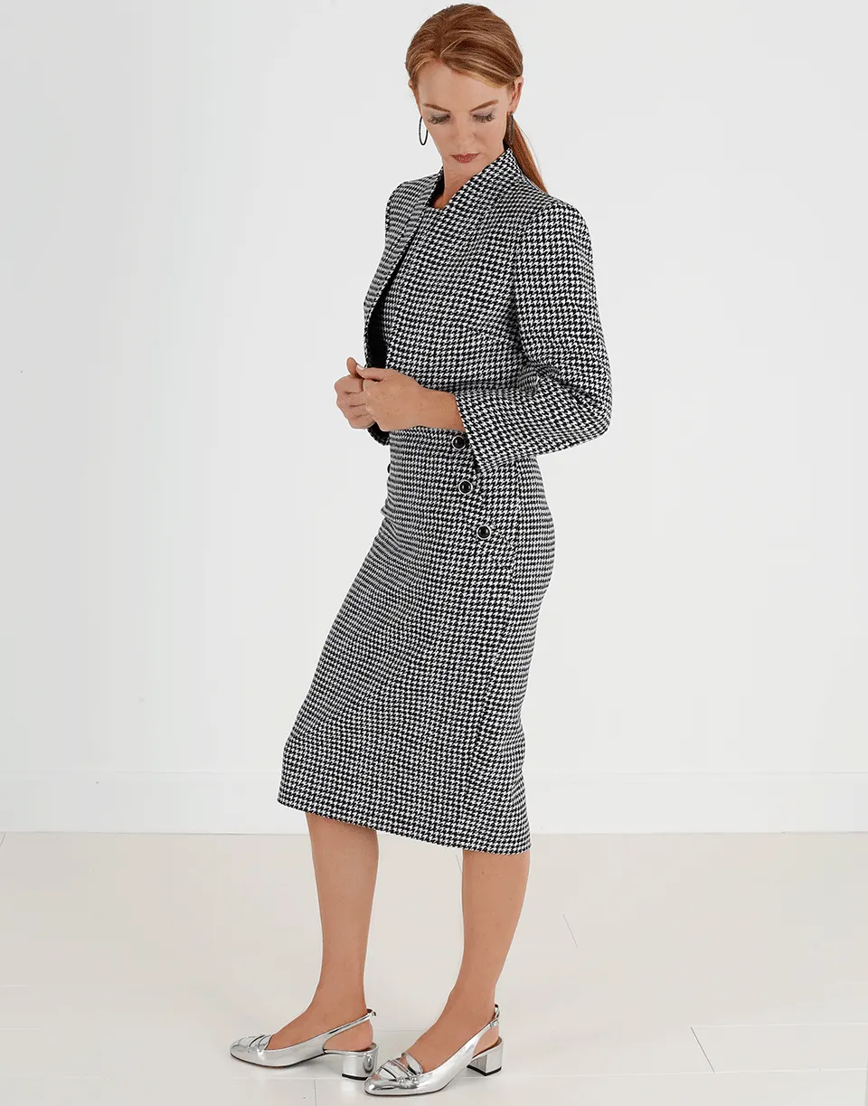 Dogtooth Print Jacket