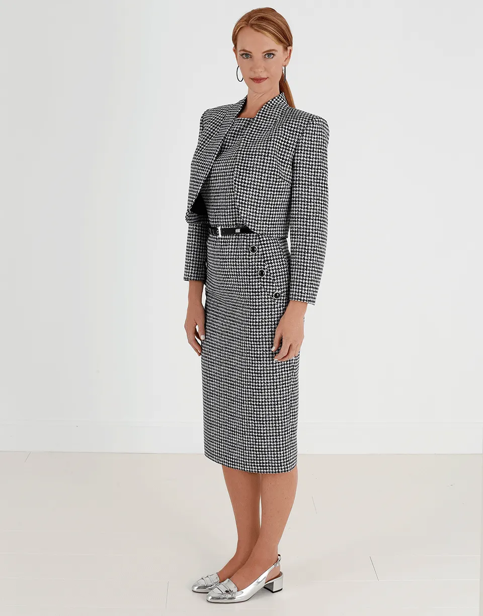Dogtooth Print Jacket