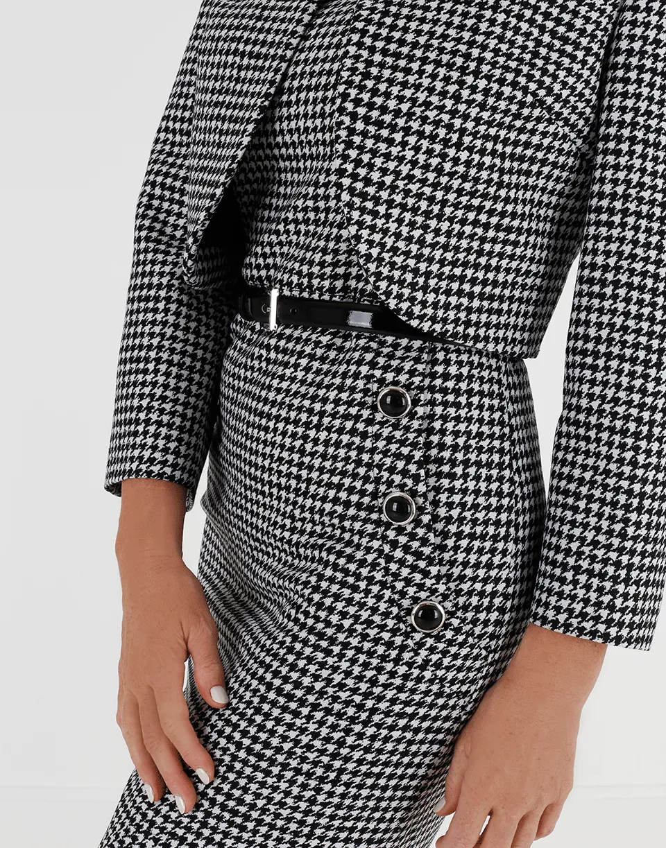 Dogtooth Print Jacket