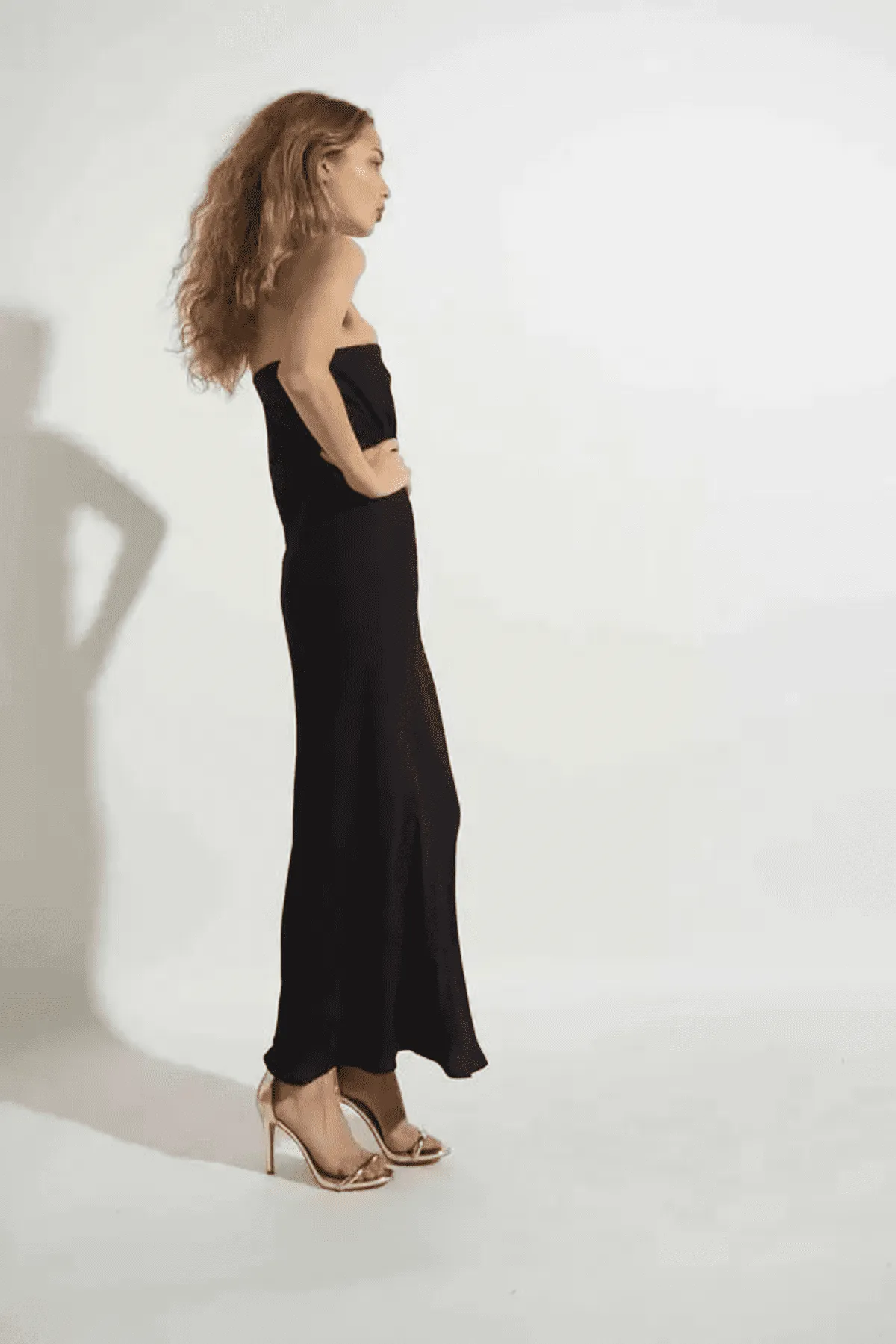 GALA SKIRT BLACK SANDWASH POLY