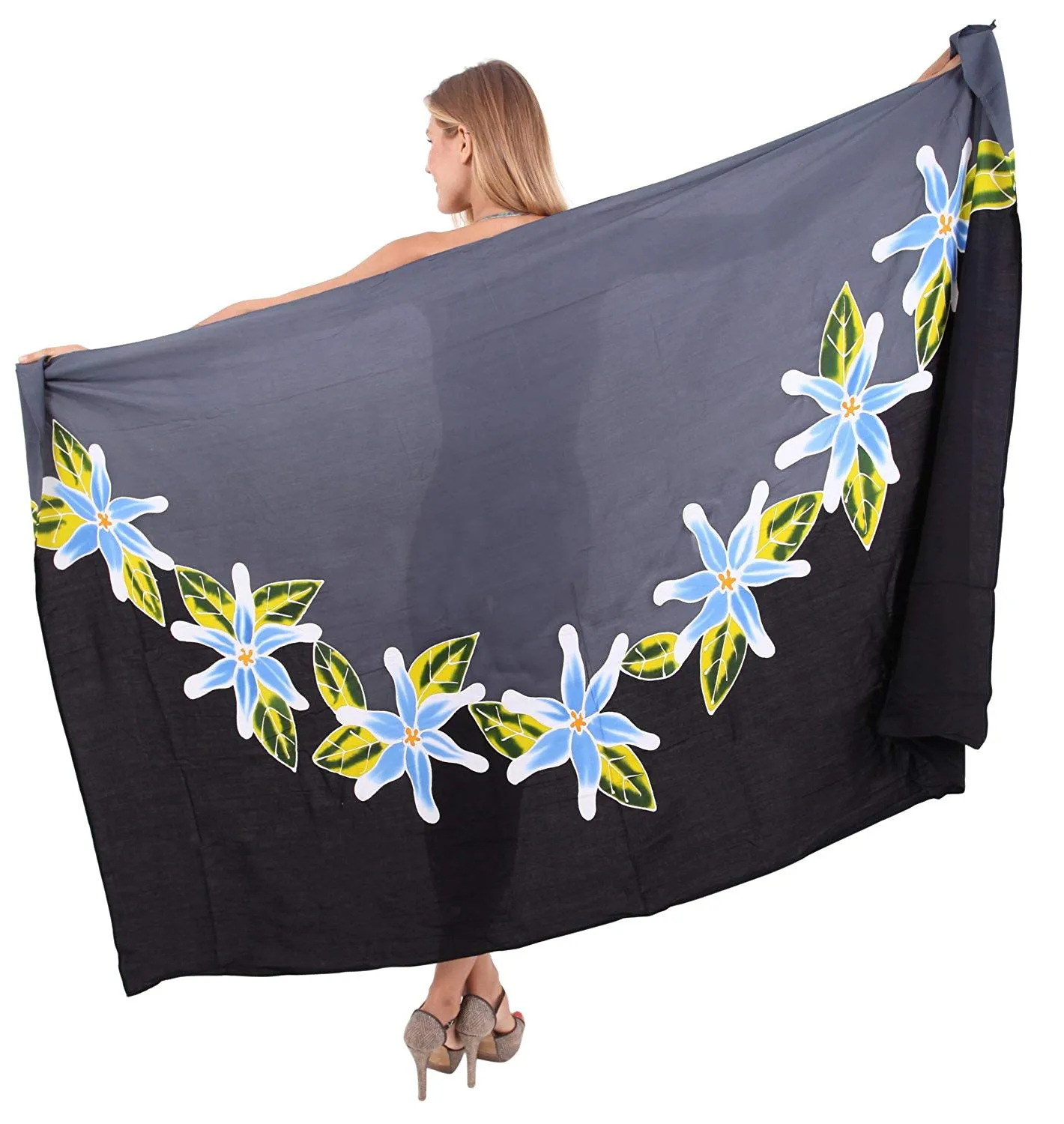 LA LEELA Womens Plus Size Sarong Swimsuit Cover Up Beach Wrap Skirt Sarong Wraps for Women Large Maxi EG