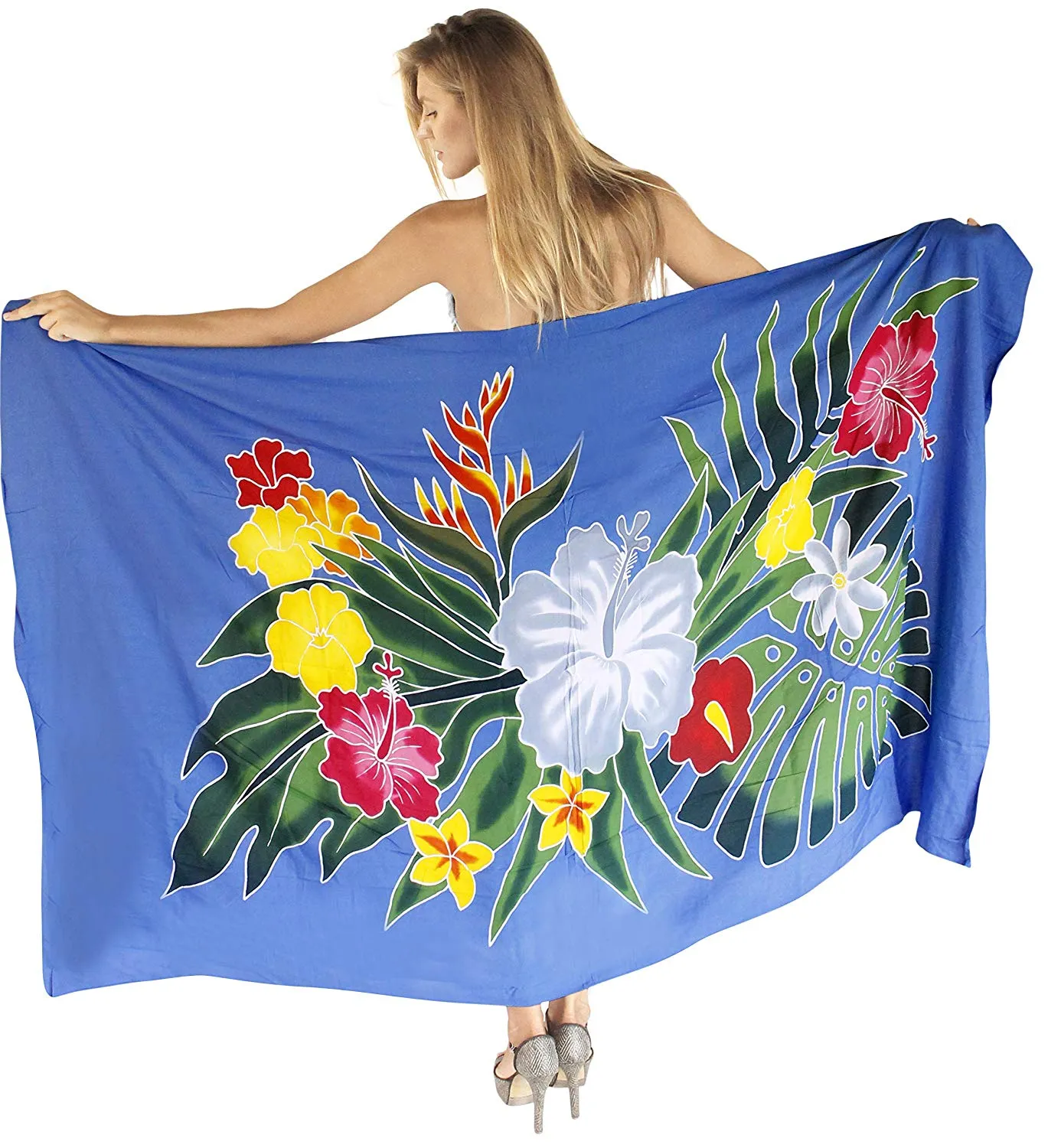 LA LEELA Womens Plus Size Sarong Swimsuit Cover Up Beach Wrap Skirt Sarong Wraps for Women Large Maxi EG