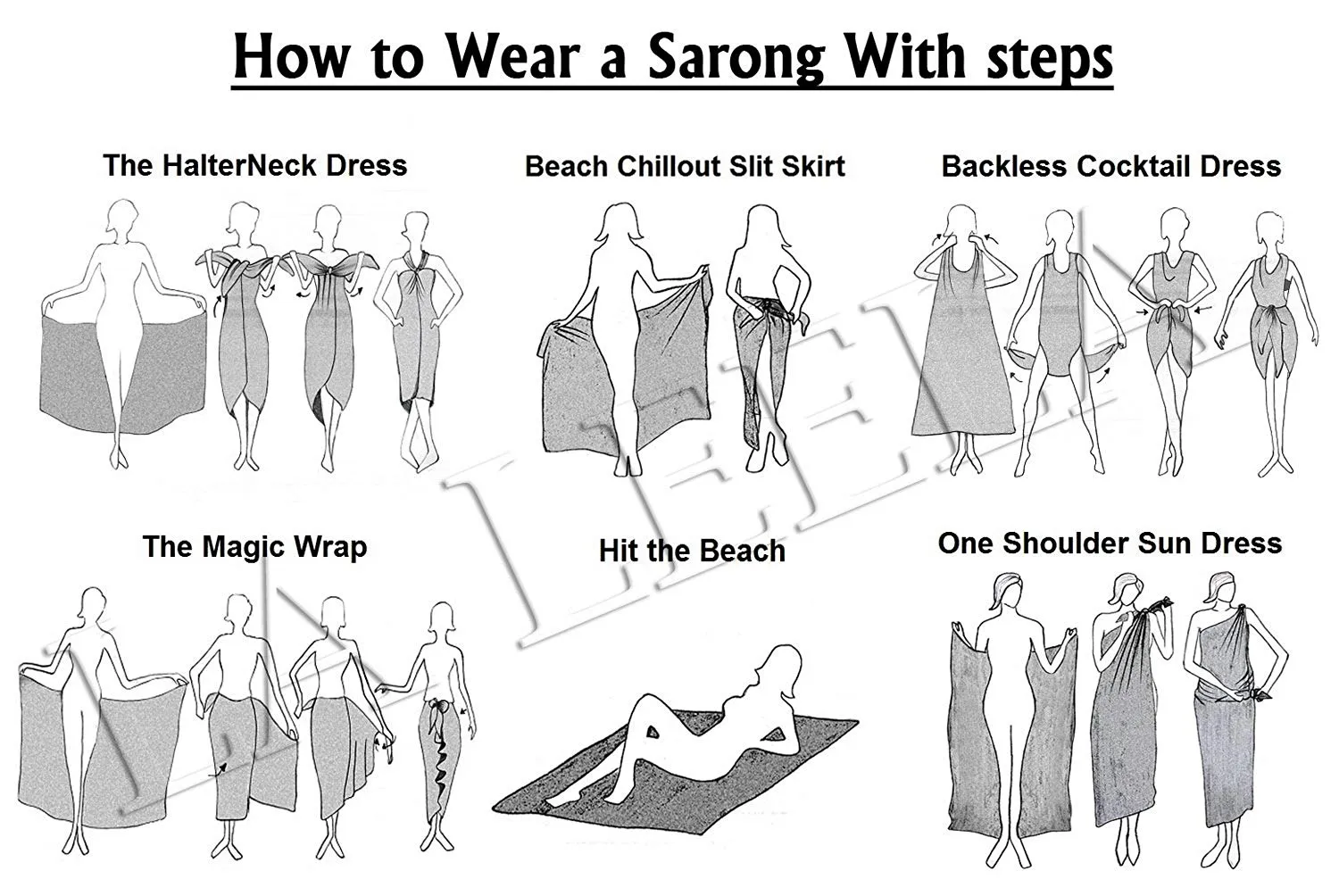 LA LEELA Womens Plus Size Sarong Swimsuit Cover Up Beach Wrap Skirt Sarong Wraps for Women Large Maxi EG