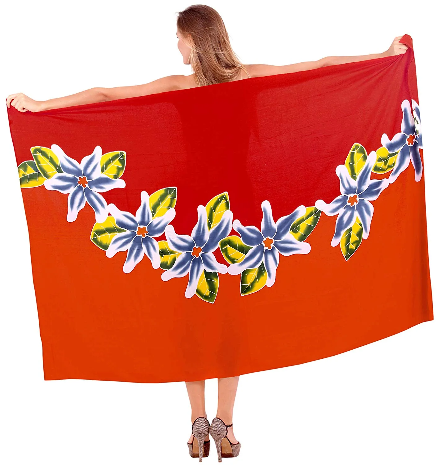 LA LEELA Womens Plus Size Sarong Swimsuit Cover Up Beach Wrap Skirt Sarong Wraps for Women Large Maxi EG