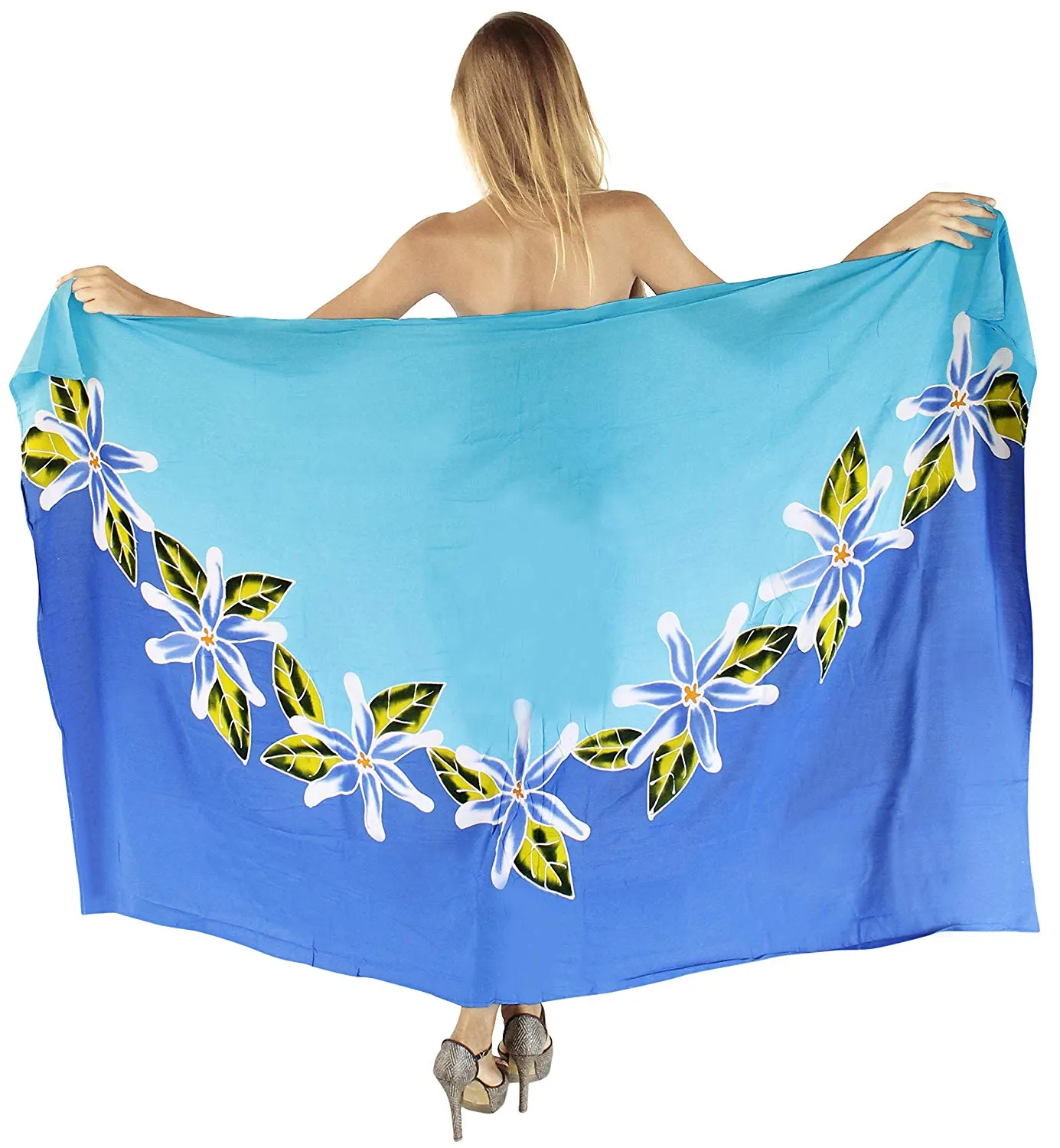 LA LEELA Womens Plus Size Sarong Swimsuit Cover Up Beach Wrap Skirt Sarong Wraps for Women Large Maxi EG