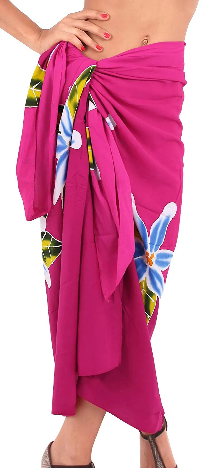LA LEELA Womens Plus Size Sarong Swimsuit Cover Up Beach Wrap Skirt Sarong Wraps for Women Large Maxi EG