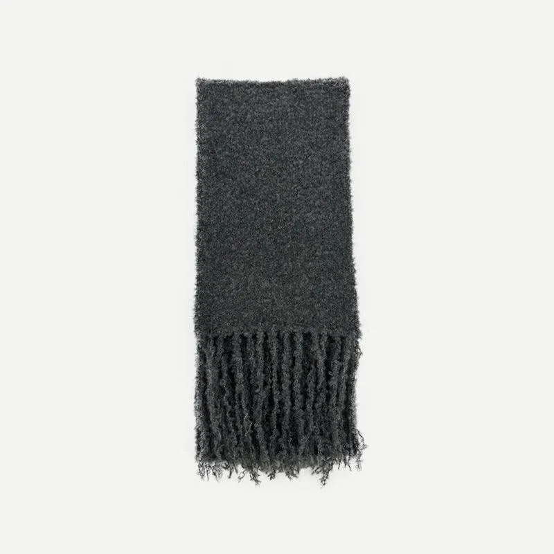 Ladies Solid Color Tassel Soft Scarf YW3029