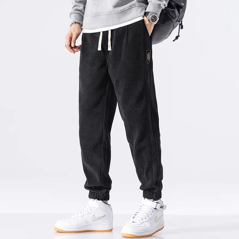 Loose Fit Elasticity Elastic Waist Tapered Pants