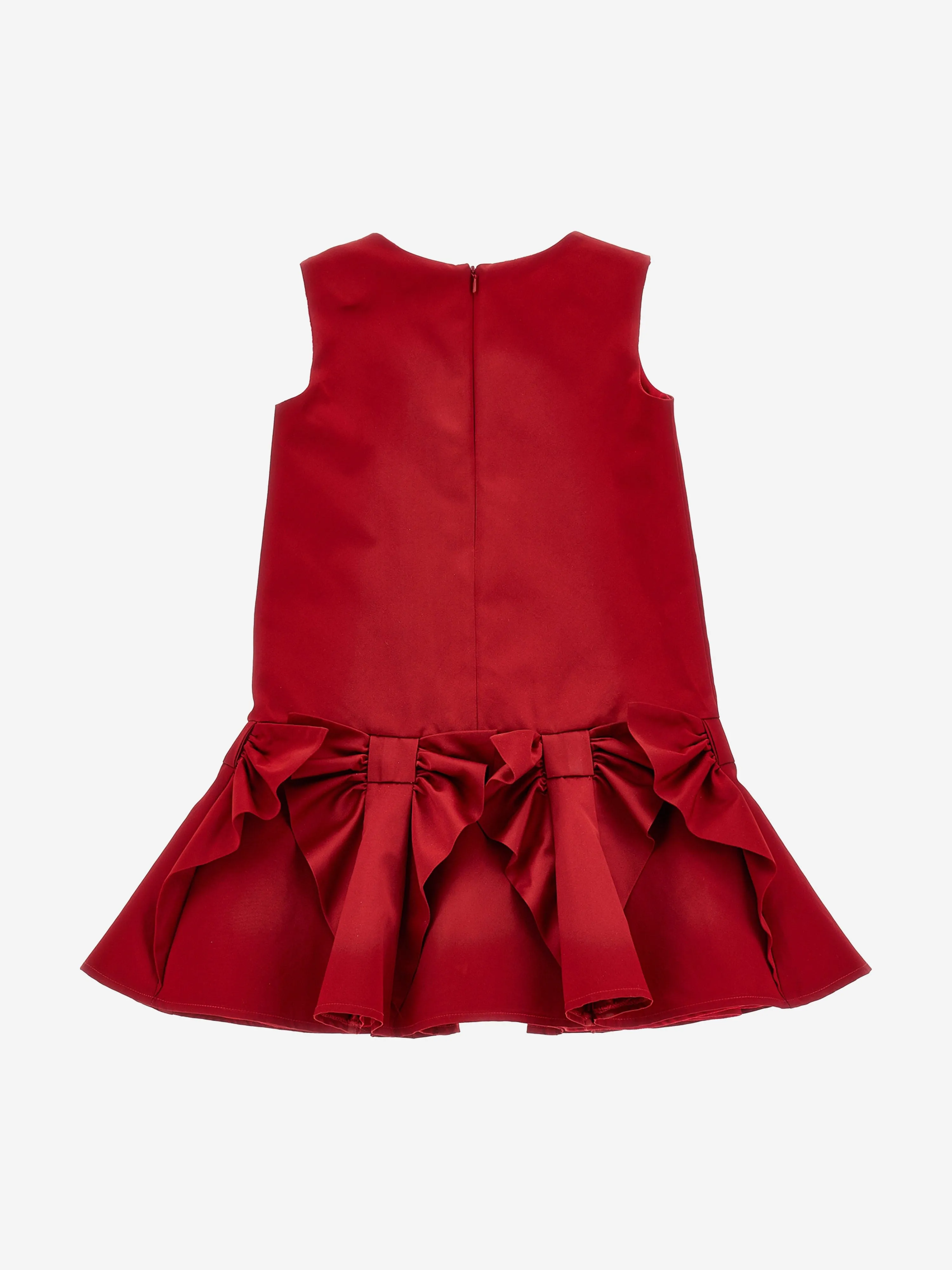 Monnalisa Girls Bow Duchess Dress in Red
