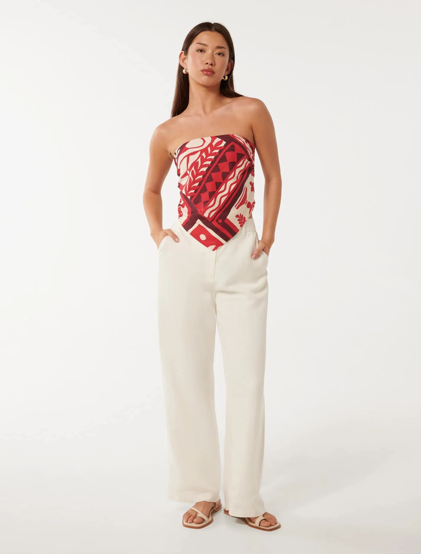 Nera Strapless Scarf Top