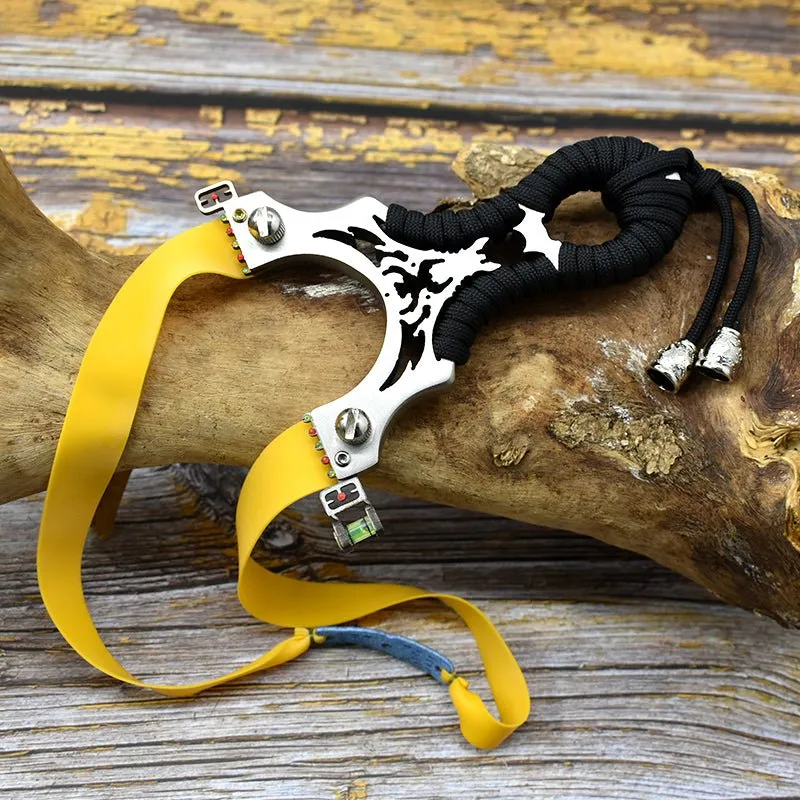 New Spider Black Strap Stainless Steel Slingshot