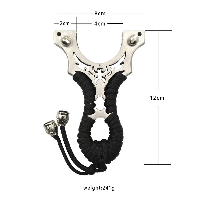 New Spider Black Strap Stainless Steel Slingshot