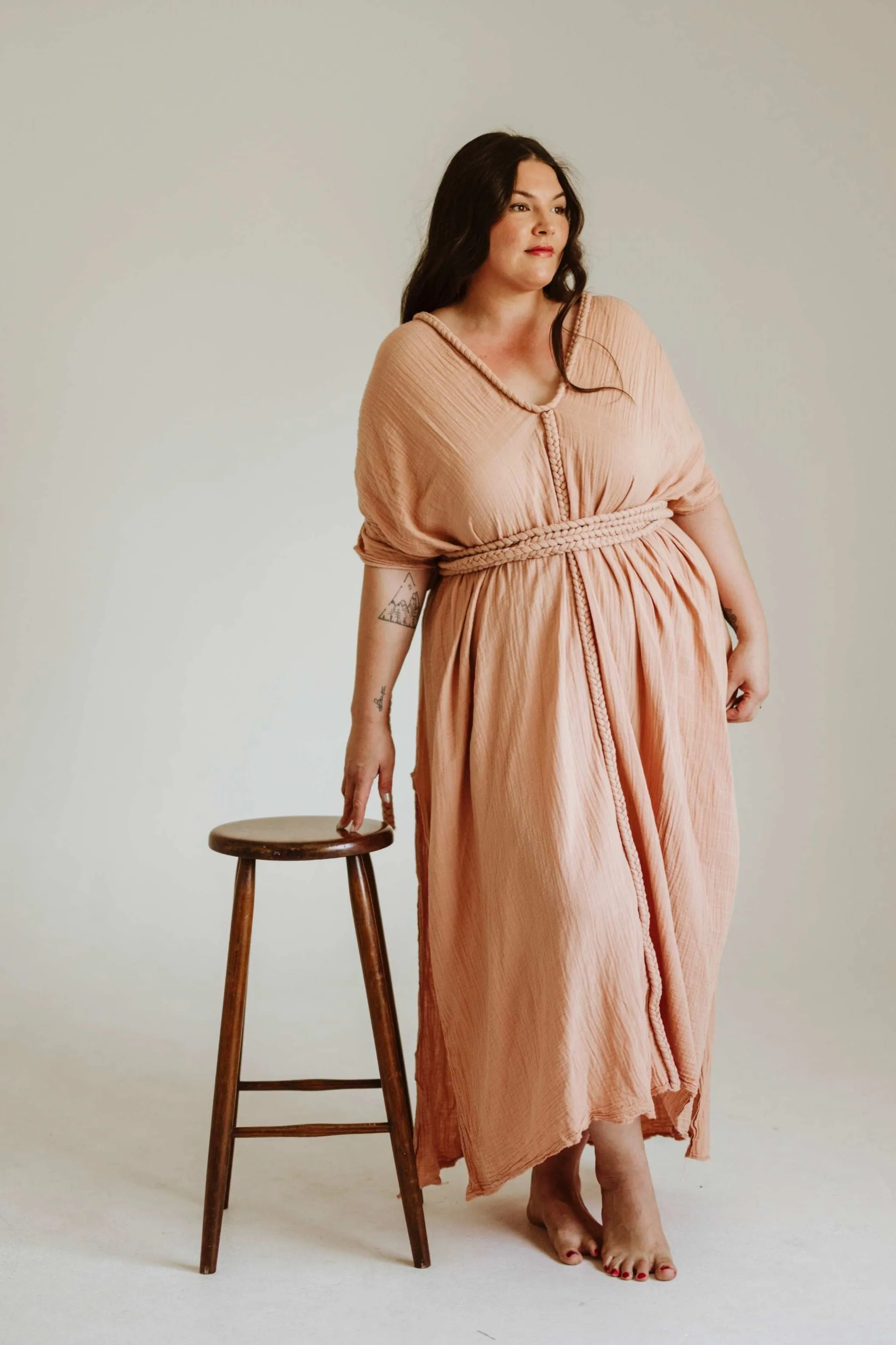 Ophelia Maxi Dress - Salmon Pink