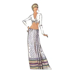 PDF - Vintage 1970s Pattern – Midriff Blouse & Tubular Maxi-Skirt Set -  Bust 32 ½” (82.6cm) - Instantly  Print at Home