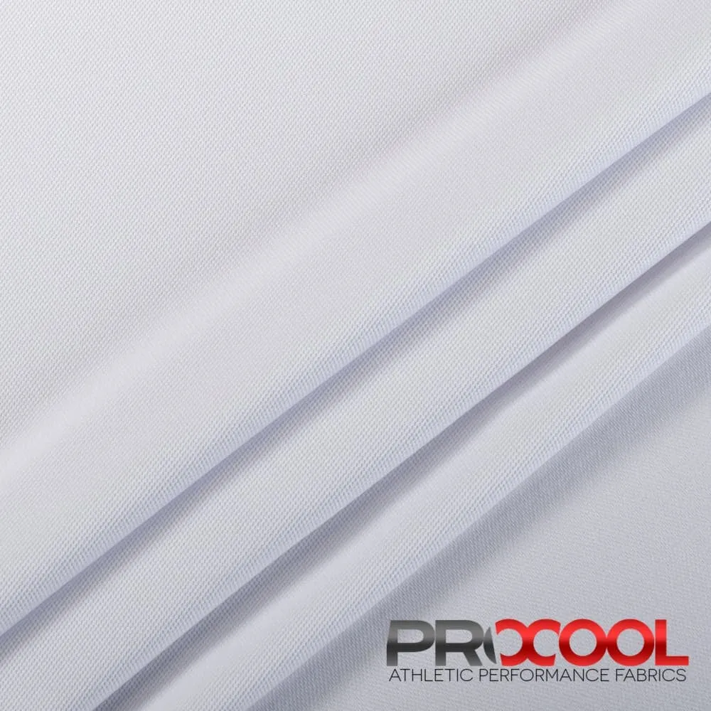 ProCool® Dri-QWick™ Sports Pique Mesh Silver CoolMax Fabric (W-529)