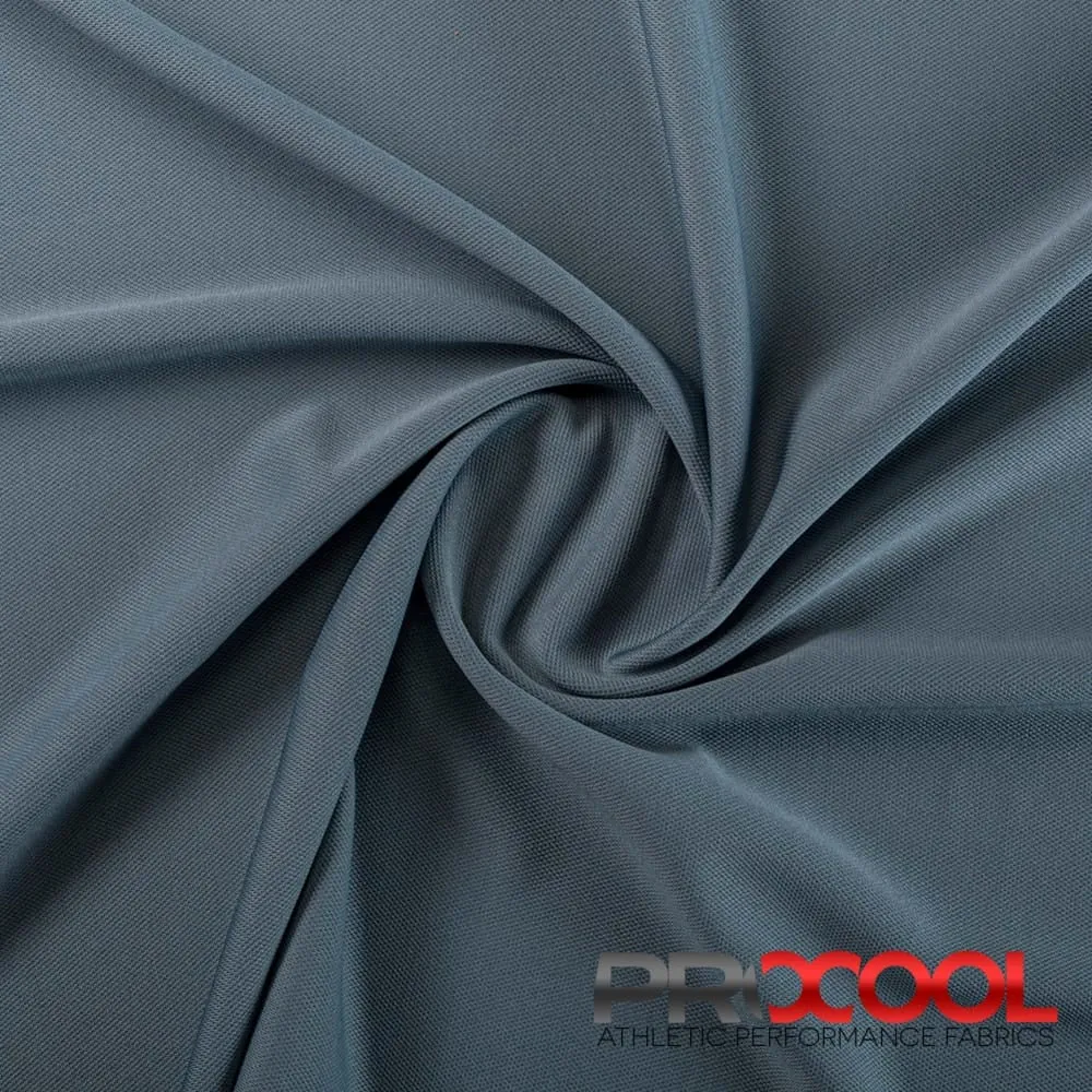 ProCool® Dri-QWick™ Sports Pique Mesh Silver CoolMax Fabric (W-529)