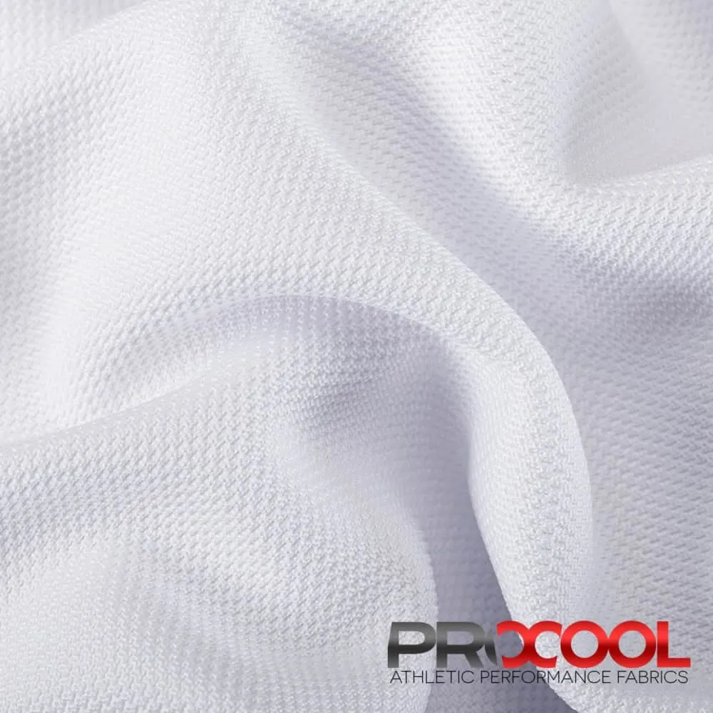 ProCool® Dri-QWick™ Sports Pique Mesh Silver CoolMax Fabric (W-529)
