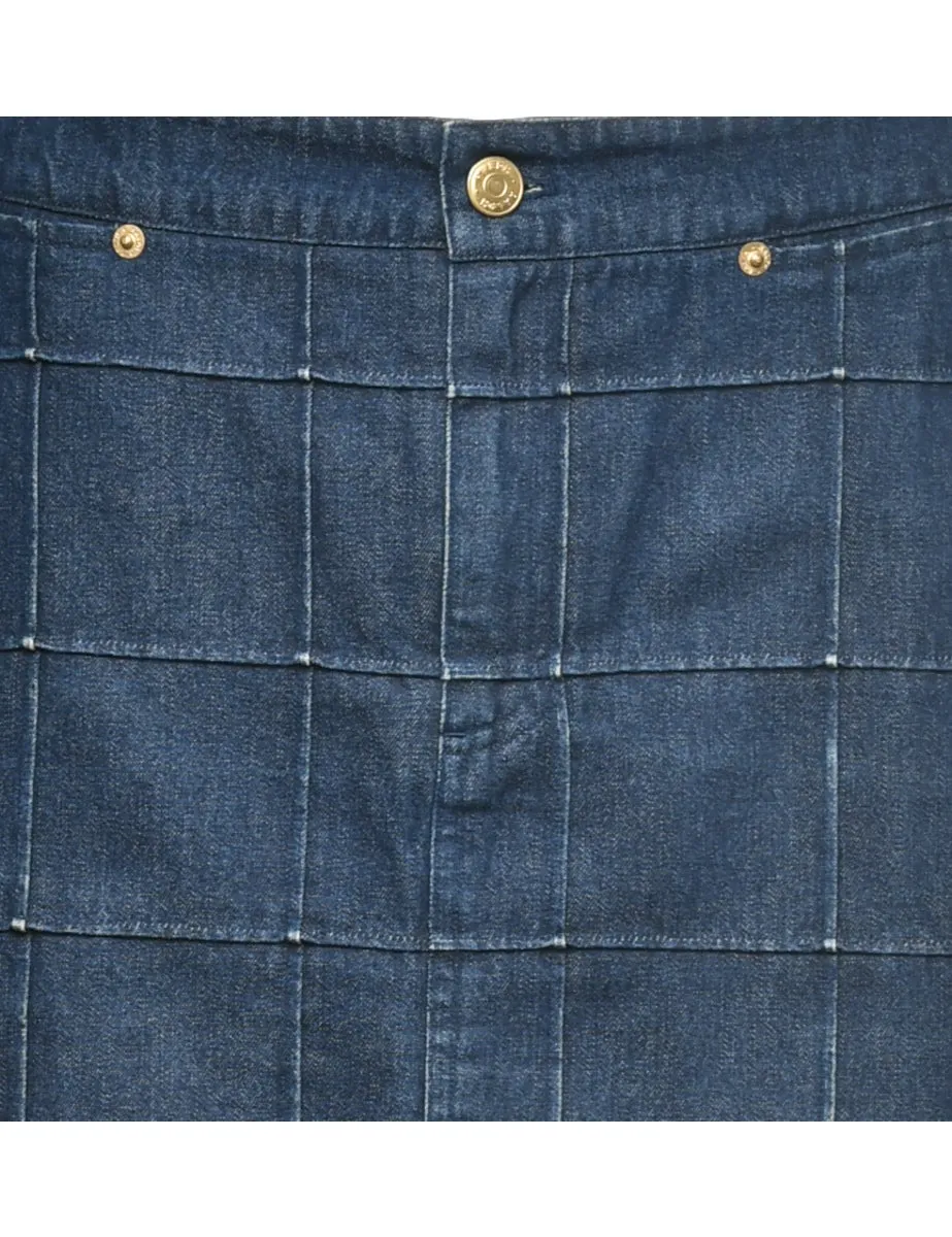 Ralph Lauren 1990s Dark Wash Denim Skirt - M