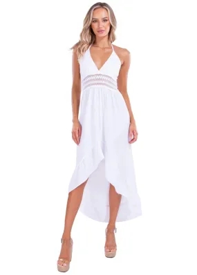 'Serenity' High Low Dress White