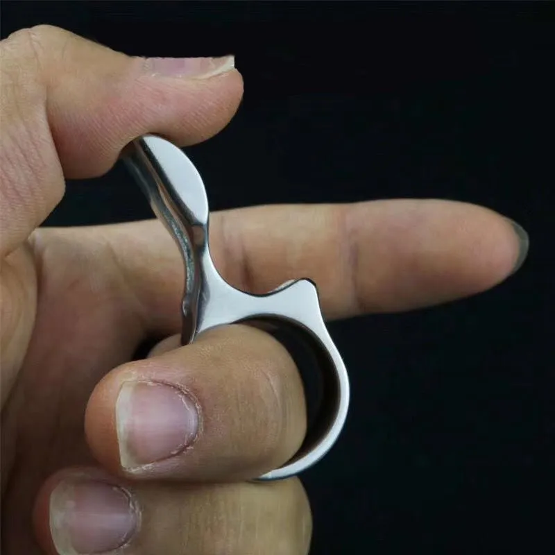 Stainless Steel Finger Launcher Ring with Dart