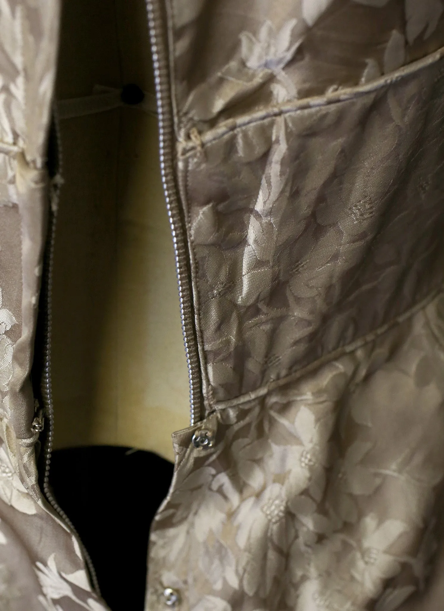 Vintage 1950s Oyster Silk Cocktail Dress
