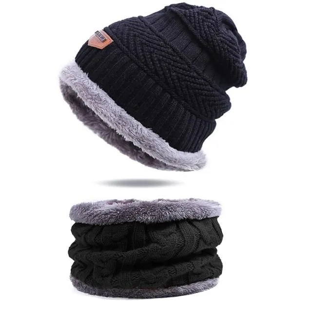 WindWarrior™ Wool Hat and Scarf Winter  Set