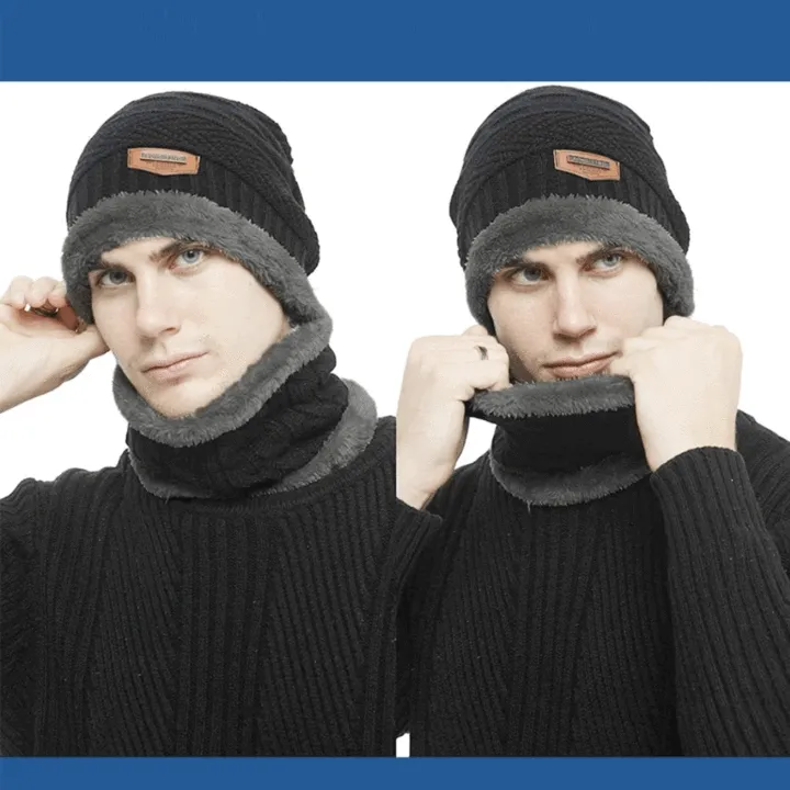 WindWarrior™ Wool Hat and Scarf Winter  Set