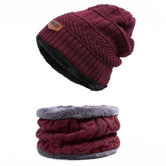 WindWarrior™ Wool Hat and Scarf Winter  Set